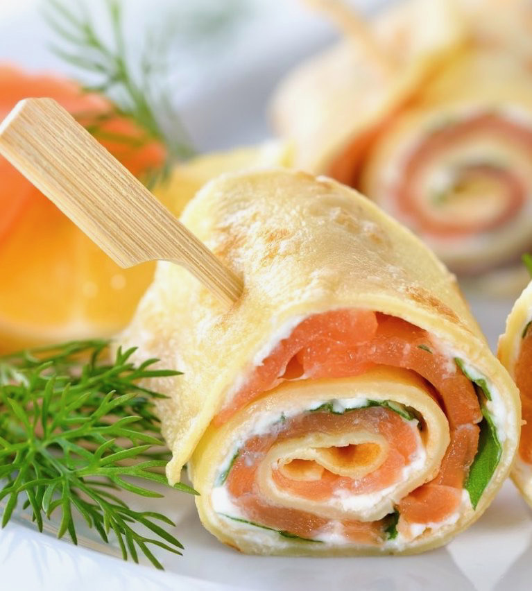 Lachs Crepe Roellchen